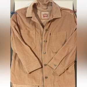 Vintage style Levi's Women's Cotton Corduroy Shirt Jacket pink medium